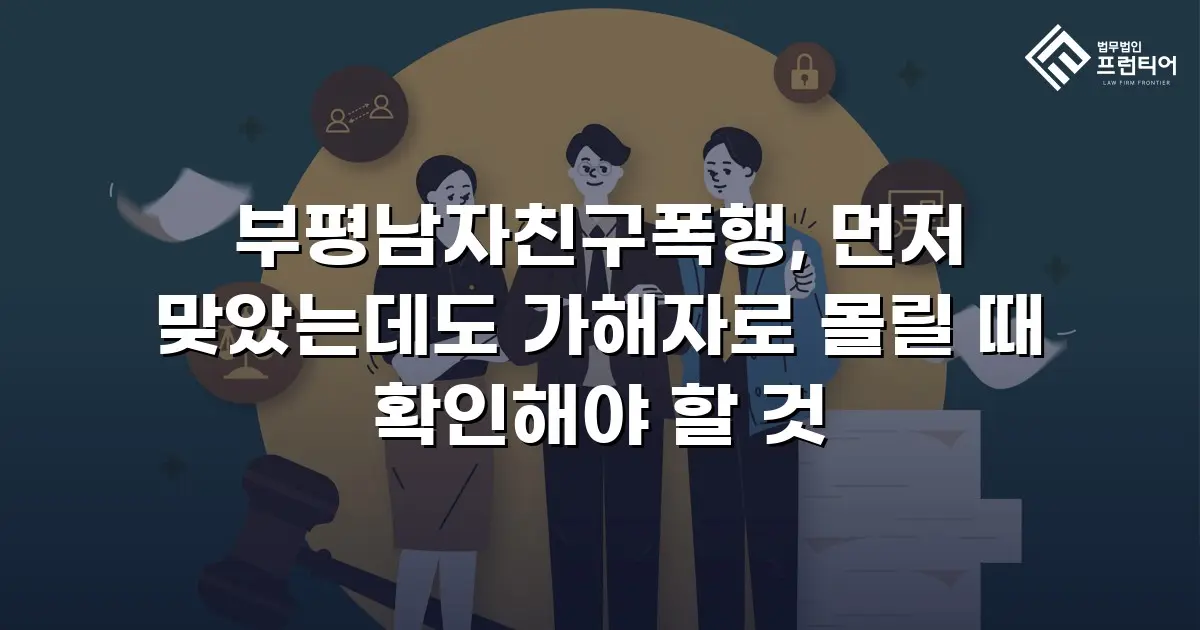 부평남자친구폭행, 먼저 맞았는데도 가해자로 몰릴 때 확인해야 할 것