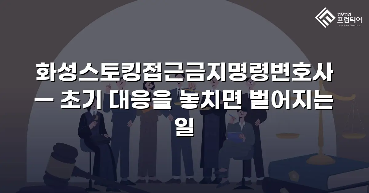 화성스토킹접근금지명령변호사 — 초기 대응을 놓치면 벌어지는 일