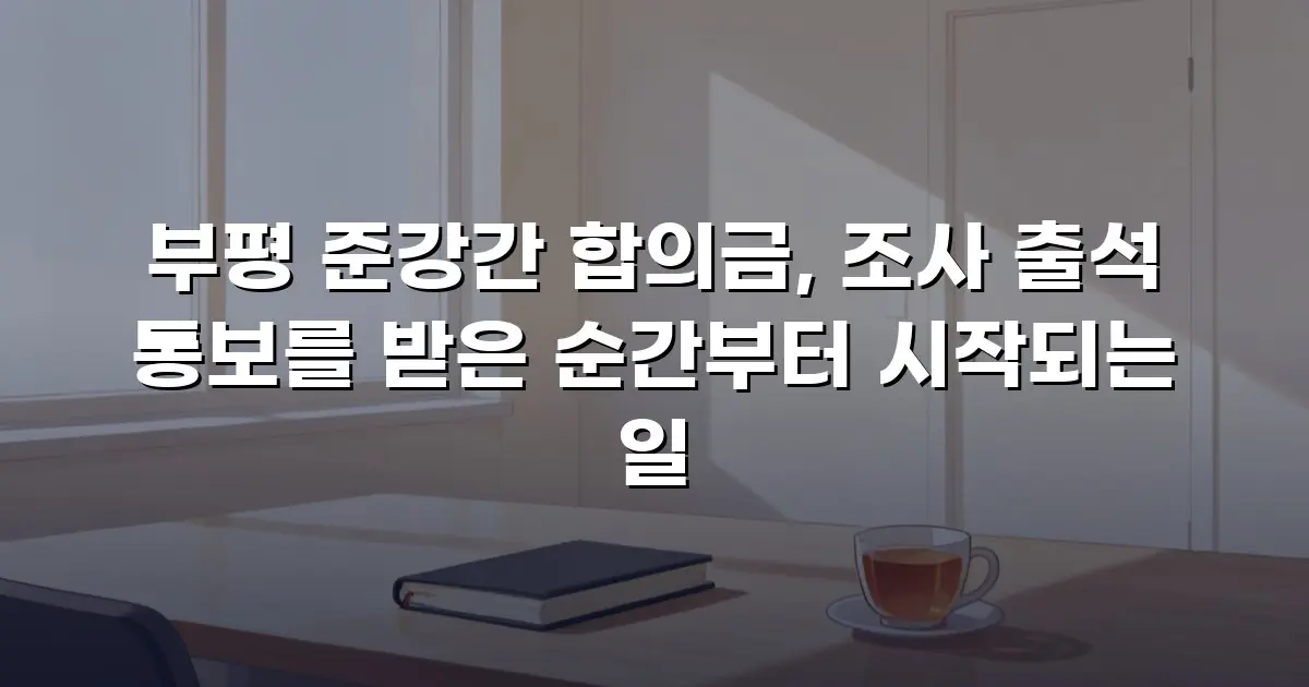 부평 준강간 합의금, 조사 출석 통보를 받은 순간부터 시작되는 일