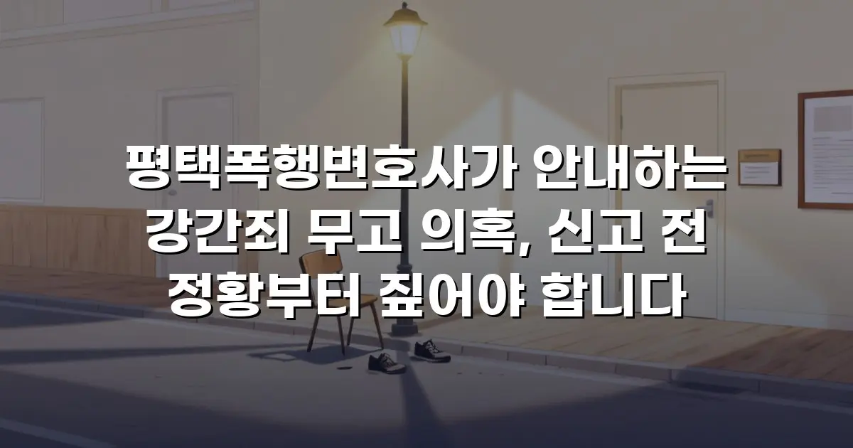평택폭행변호사가 안내하는 강간죄 무고 의혹, 신고 전 정황부터 짚어야 합니다