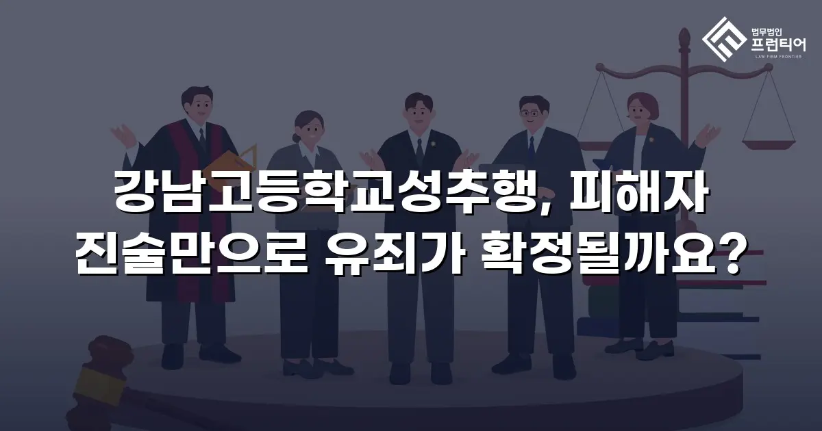 강남고등학교성추행, 피해자 진술만으로 유죄가 확정될까요?