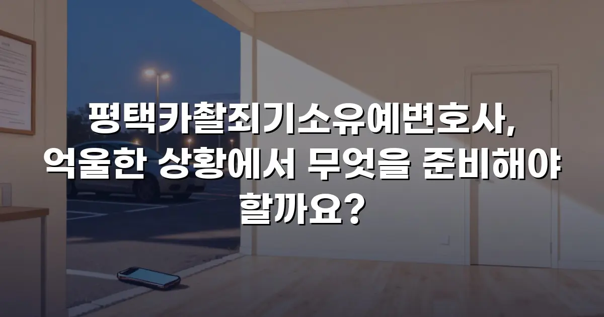 평택카촬죄기소유예변호사, 억울한 상황에서 무엇을 준비해야 할까요?