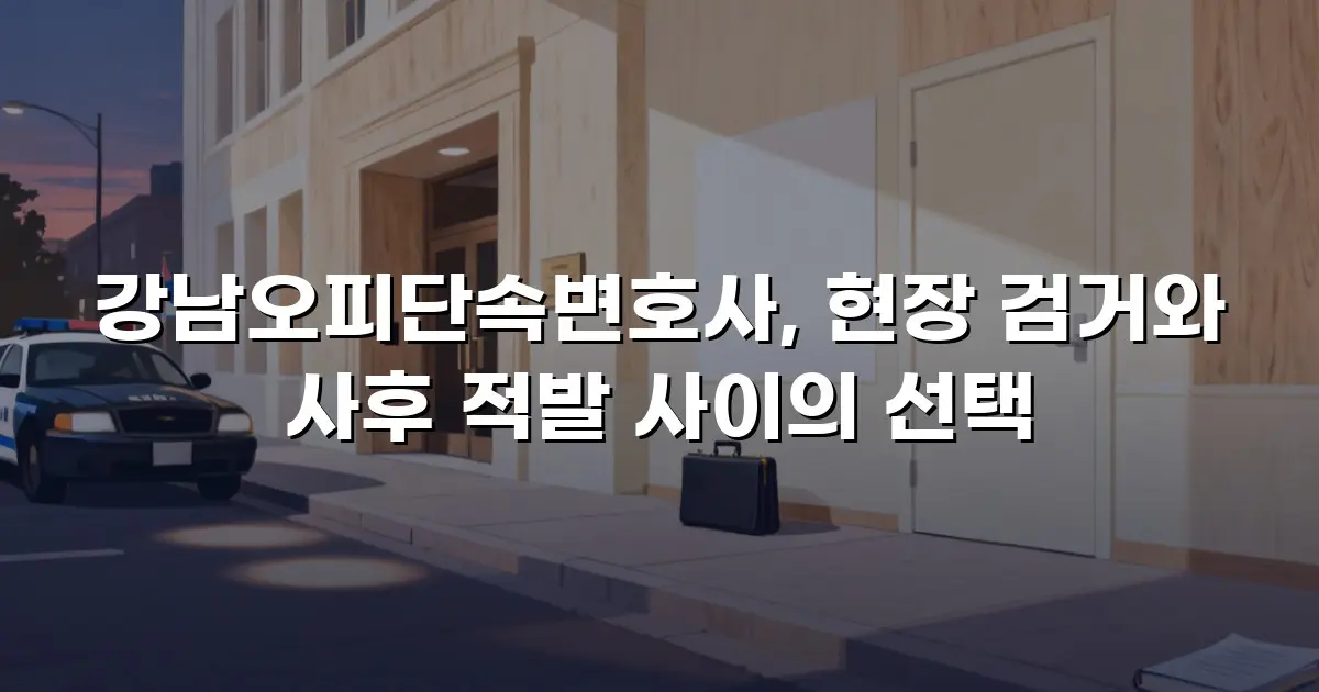 강남오피단속변호사, 현장 검거와 사후 적발 사이의 선택