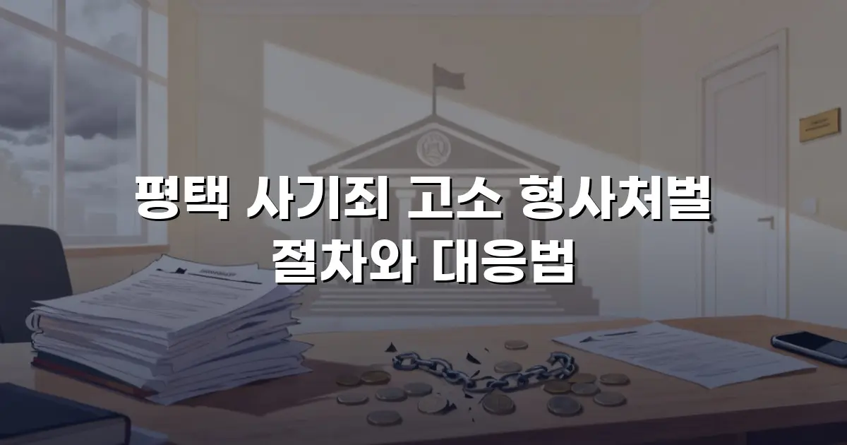 평택 사기죄 고소 형사처벌 절차와 대응법