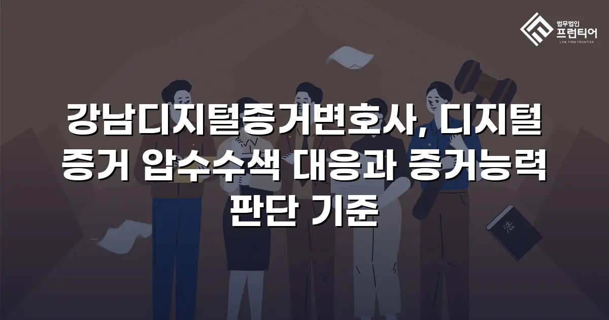 강남디지털증거변호사, 디지털 증거 압수수색 대응과 증거능력 판단 기준