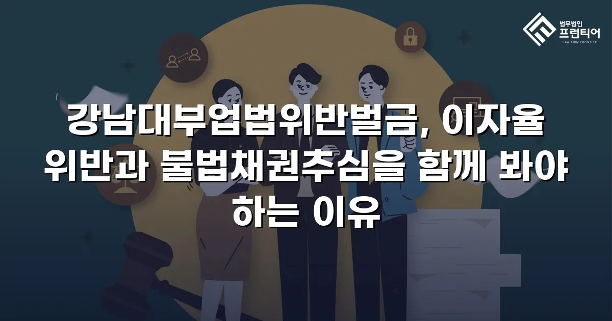 강남대부업법위반벌금, 이자율 위반과 불법채권추심을 함께 봐야 하는 이유