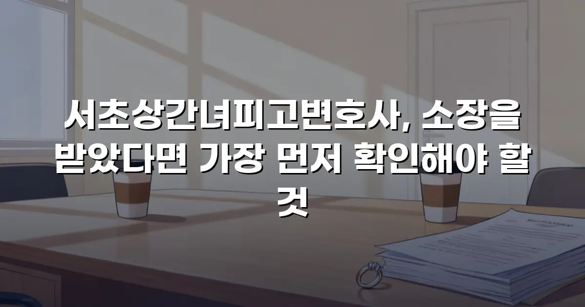 서초상간녀피고변호사, 소장을 받았다면 가장 먼저 확인해야 할 것