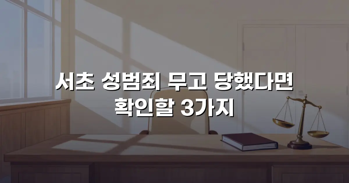 서초 성범죄 무고 당했다면 확인할 3가지