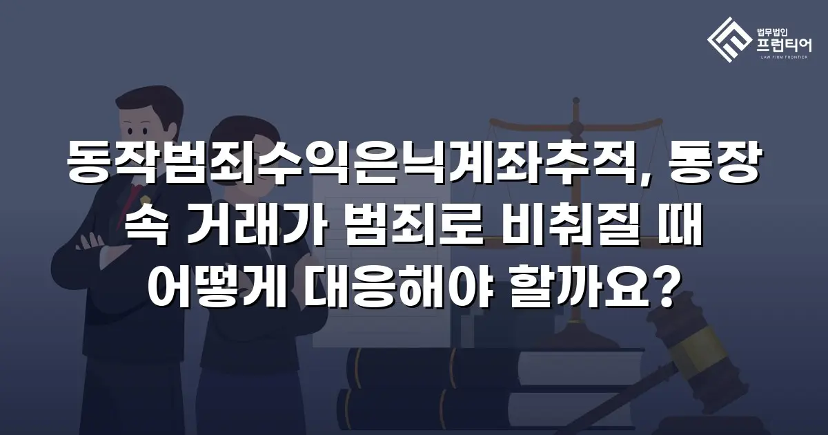 동작범죄수익은닉계좌추적, 통장 속 거래가 범죄로 비춰질 때 어떻게 대응해야 할까요?
