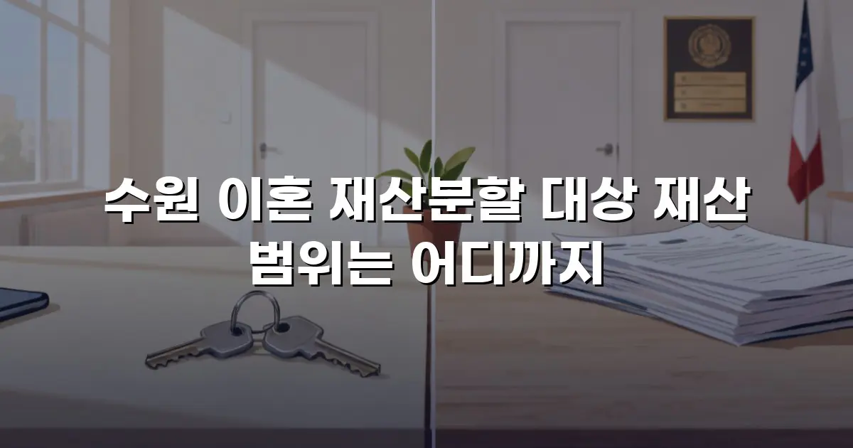 수원 이혼 재산분할 대상 재산 범위는 어디까지