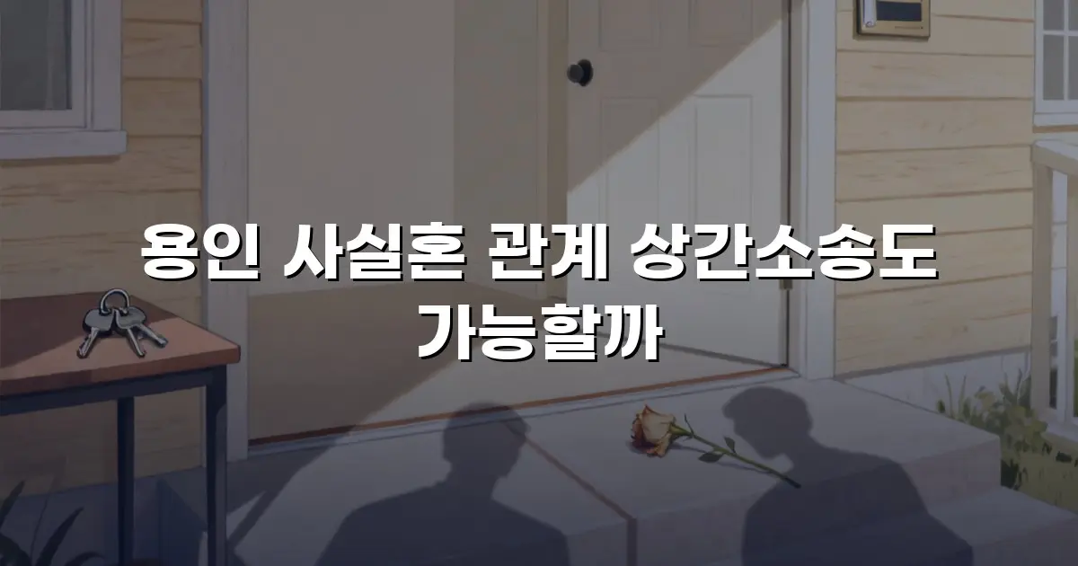 용인 사실혼 관계 상간소송도 가능할까