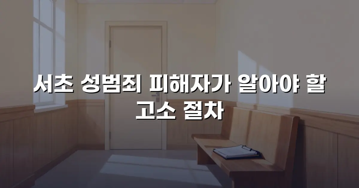 서초 성범죄 피해자가 알아야 할 고소 절차