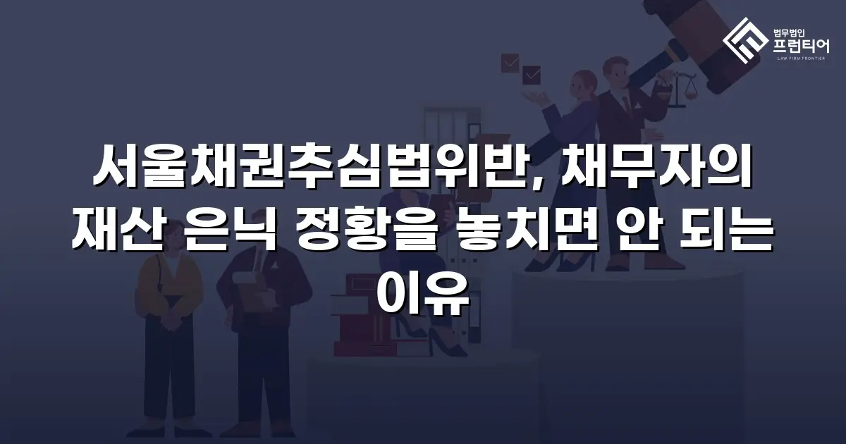 서울채권추심법위반, 채무자의 재산 은닉 정황을 놓치면 안 되는 이유