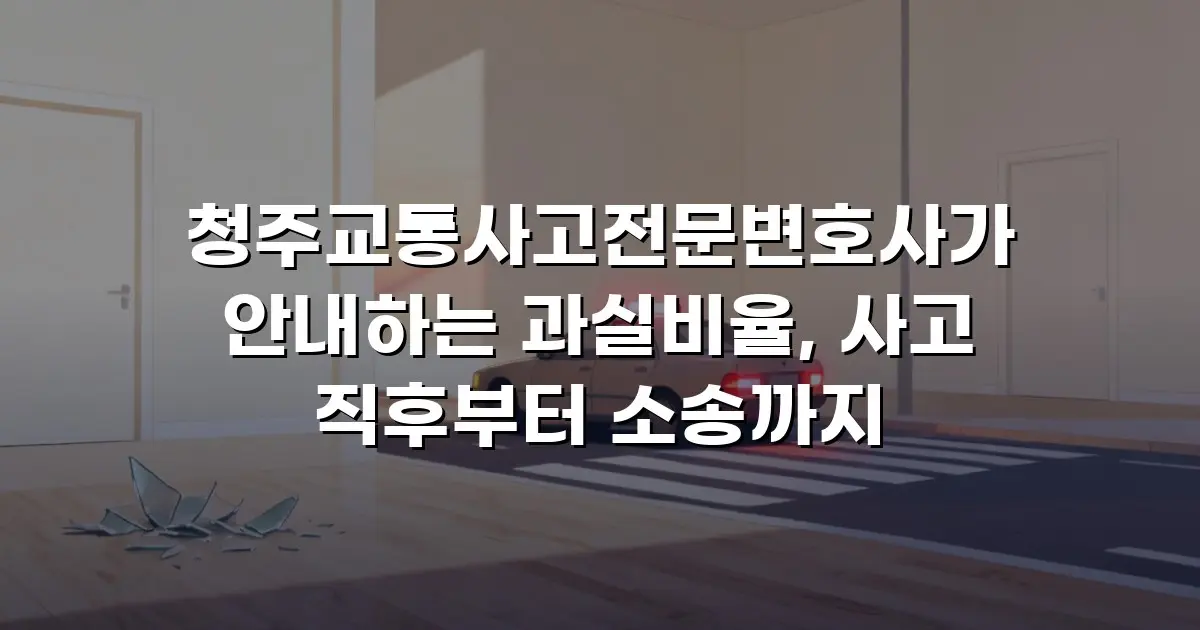 청주교통사고전문변호사가 안내하는 과실비율, 사고 직후부터 소송까지