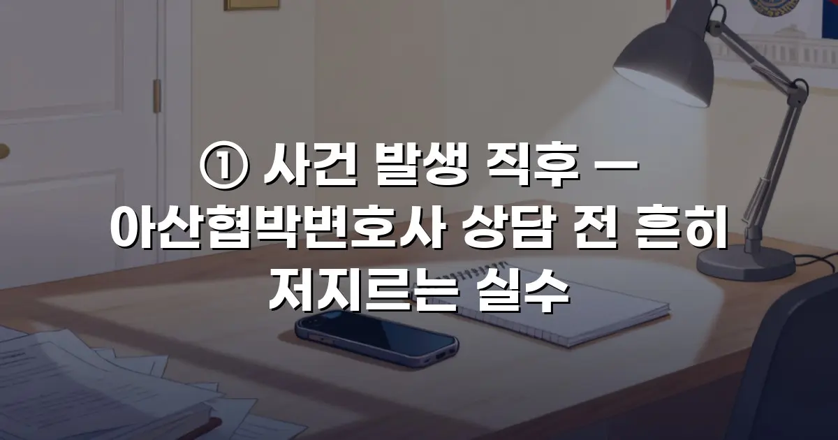 ① 사건 발생 직후 — 아산협박변호사 상담 전 흔히 저지르는 실수