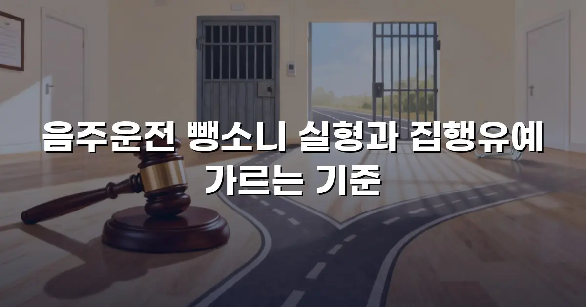 음주운전 뺑소니 실형과 집행유예 가르는 기준