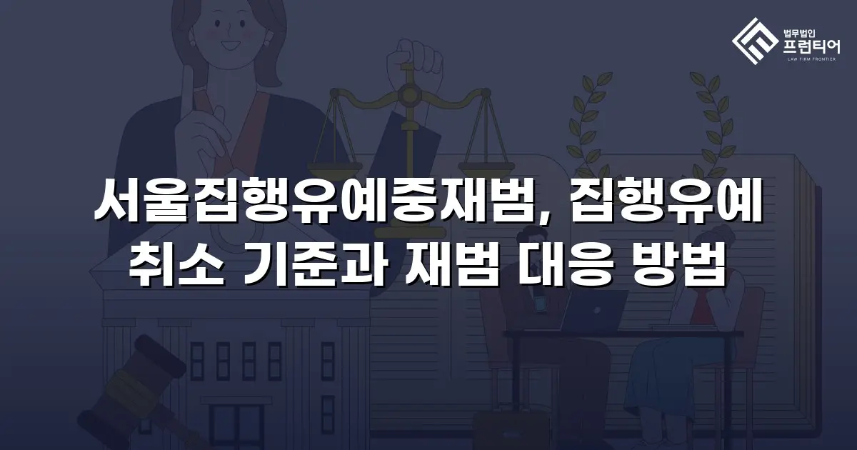 서울집행유예중재범, 집행유예 취소 기준과 재범 대응 방법