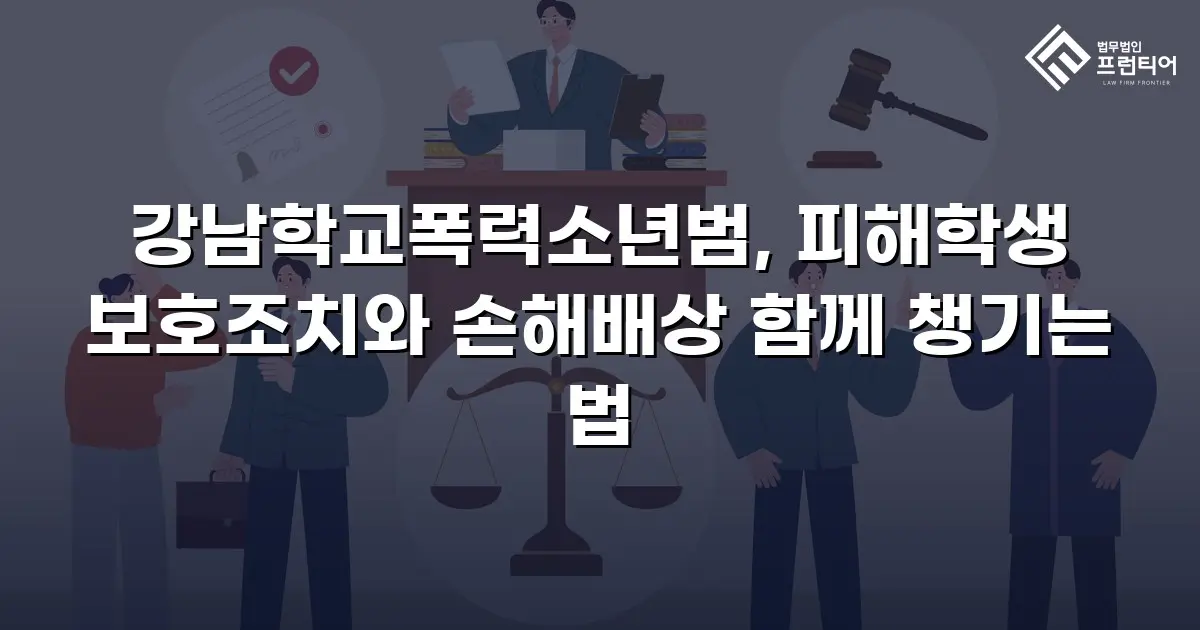 강남학교폭력소년범, 피해학생 보호조치와 손해배상 함께 챙기는 법