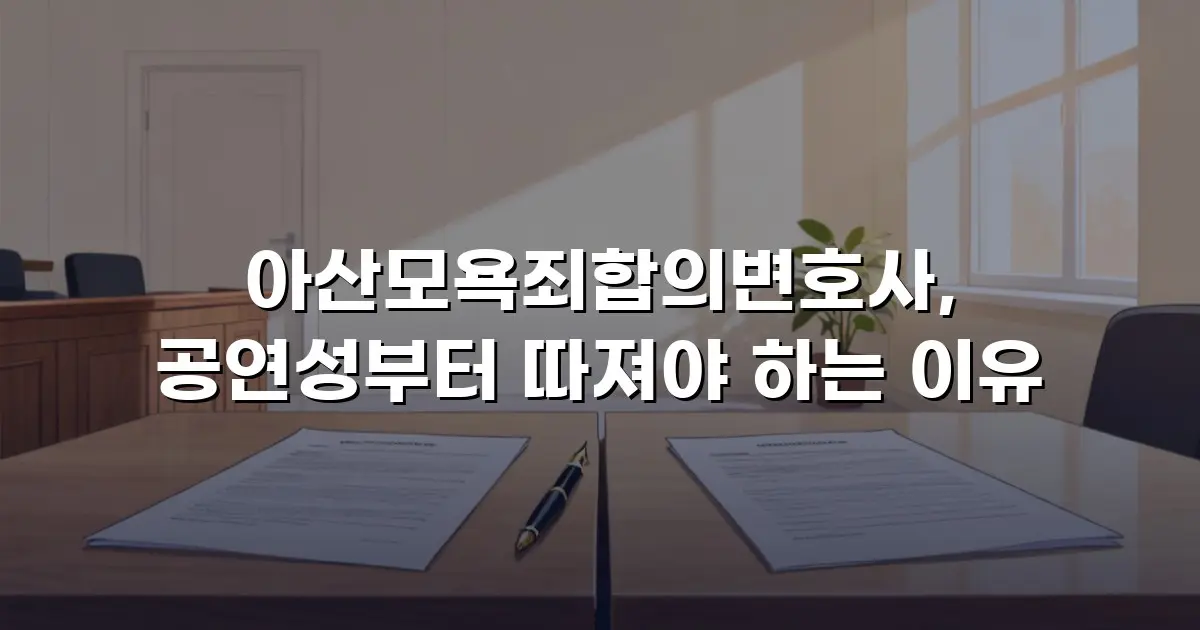 아산모욕죄합의변호사, 공연성부터 따져야 하는 이유