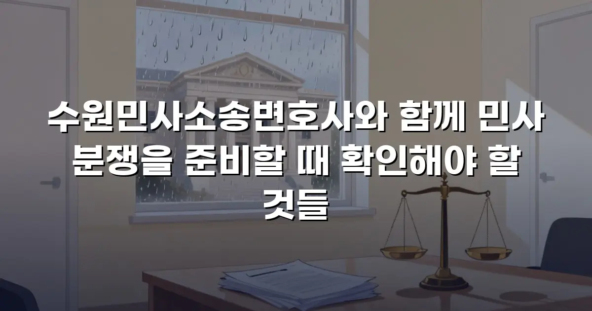수원민사소송변호사와 함께 민사 분쟁을 준비할 때 확인해야 할 것들