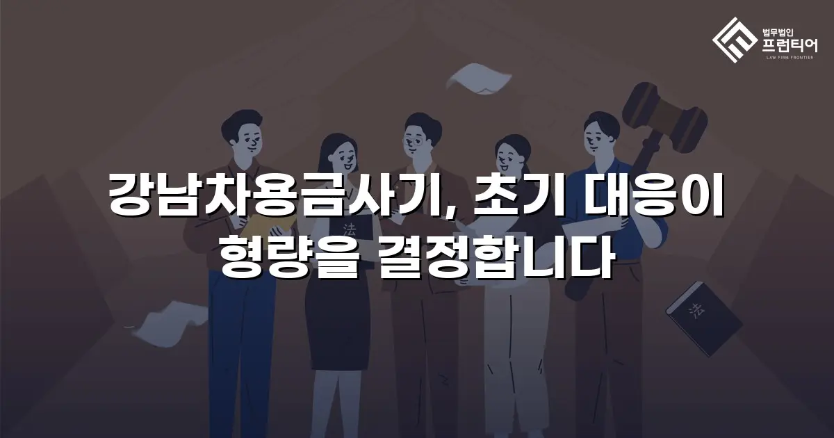 강남차용금사기, 초기 대응이 형량을 결정합니다