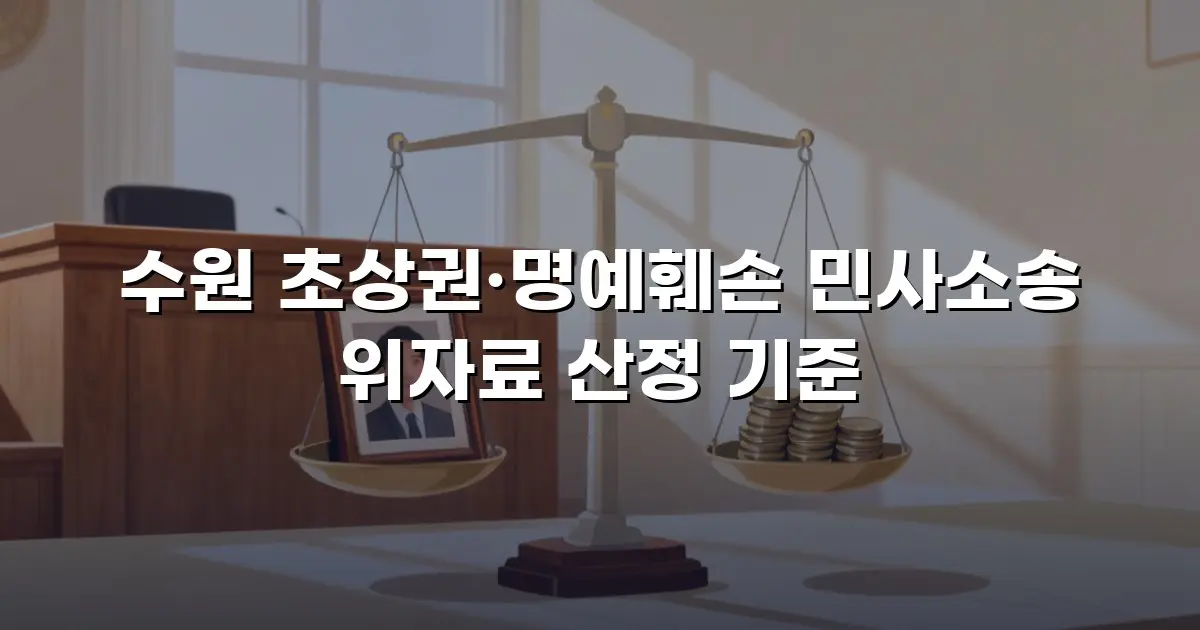 수원 초상권·명예훼손 민사소송 위자료 산정 기준