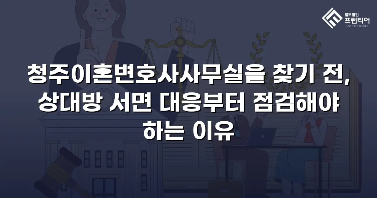 청주이혼변호사사무실을 찾기 전, 상대방 서면 대응부터 점검해야 하는 이유