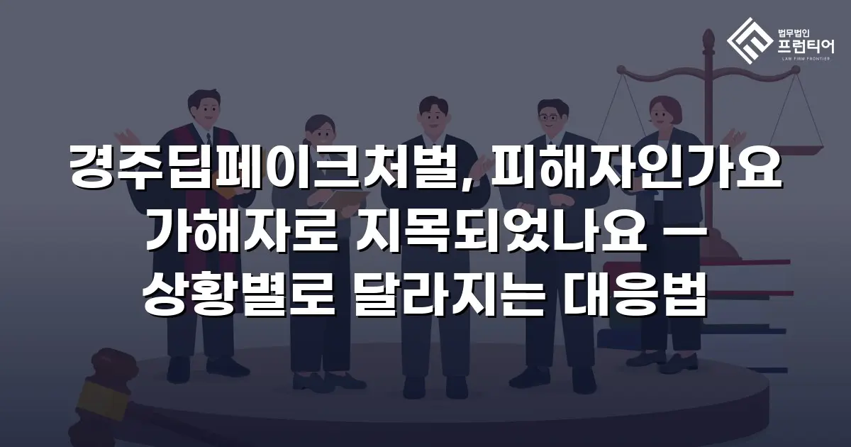 경주딥페이크처벌, 피해자인가요 가해자로 지목되었나요 — 상황별로 달라지는 대응법