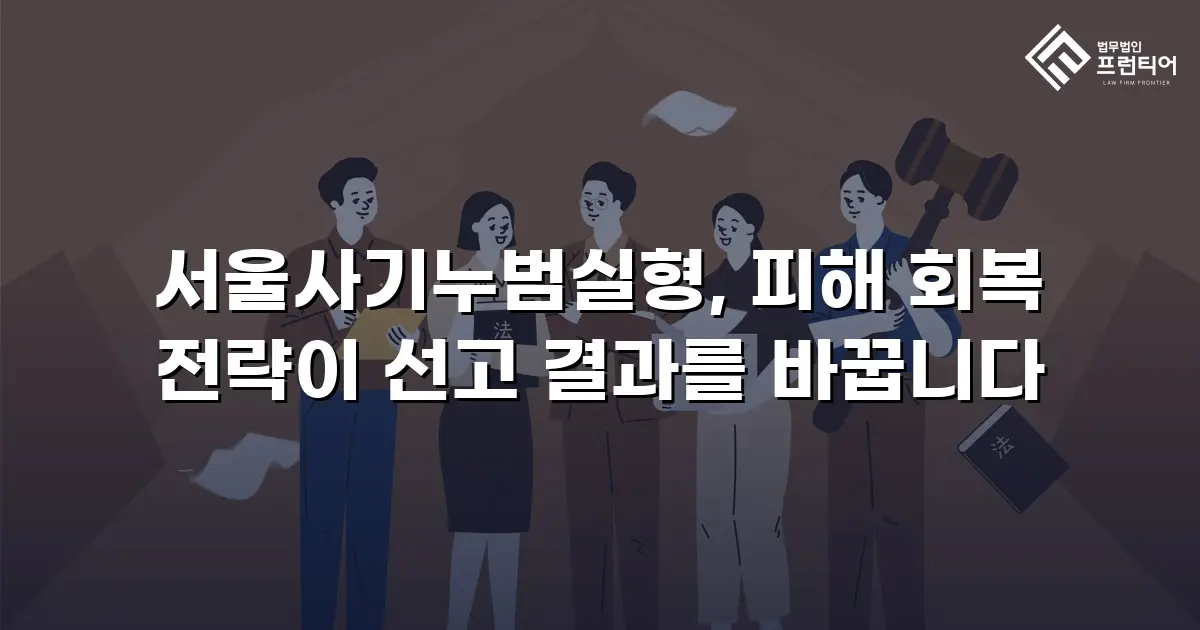 서울사기누범실형, 피해 회복 전략이 선고 결과를 바꿉니다