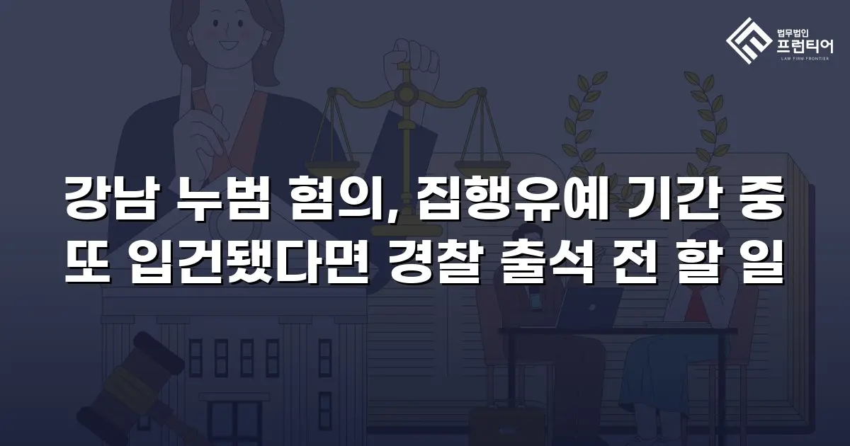 강남 누범 혐의, 집행유예 기간 중 또 입건됐다면 경찰 출석 전 할 일