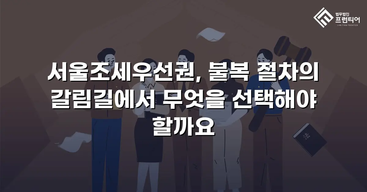 서울조세우선권, 불복 절차의 갈림길에서 무엇을 선택해야 할까요