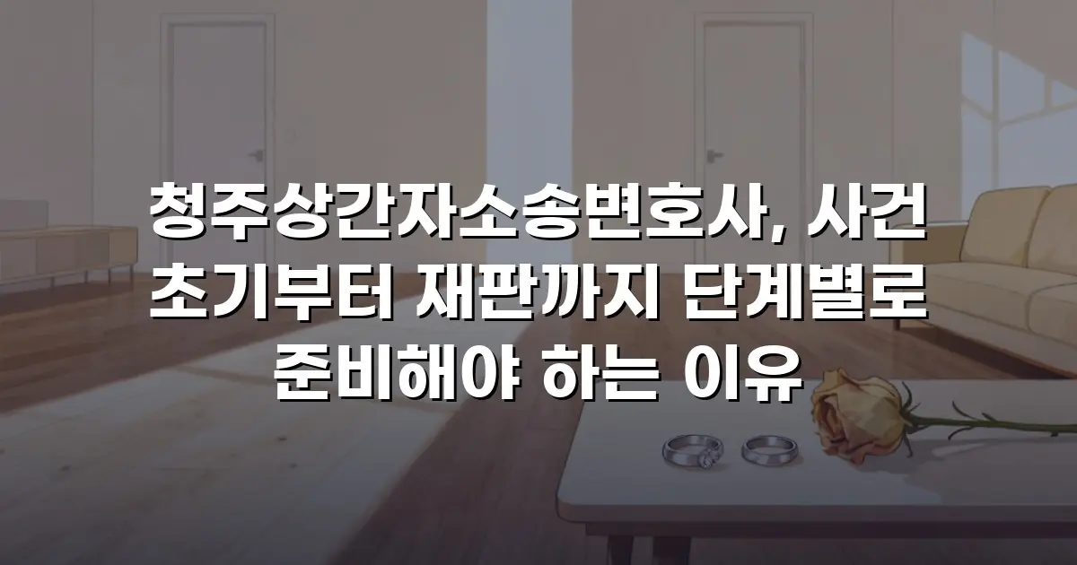 청주상간자소송변호사, 사건 초기부터 재판까지 단계별로 준비해야 하는 이유