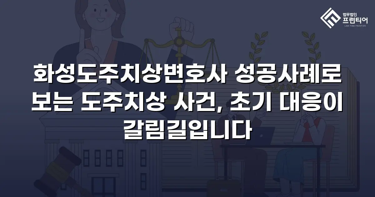 화성도주치상변호사 성공사례로 보는 도주치상 사건, 초기 대응이 갈림길입니다