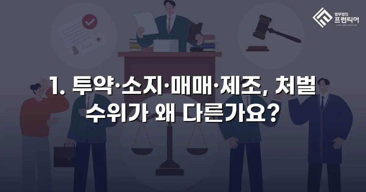 1. 투약·소지·매매·제조, 처벌 수위가 왜 다른가요?