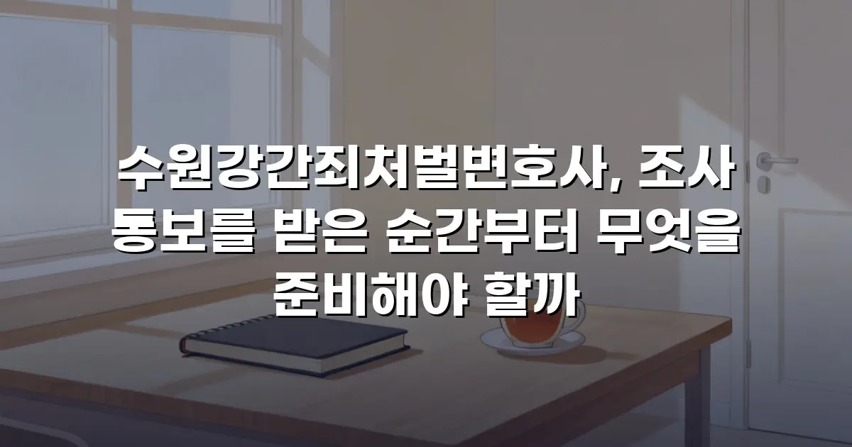 수원강간죄처벌변호사, 조사 통보를 받은 순간부터 무엇을 준비해야 할까