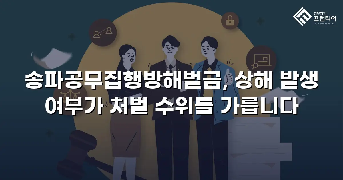 송파공무집행방해벌금, 상해 발생 여부가 처벌 수위를 가릅니다