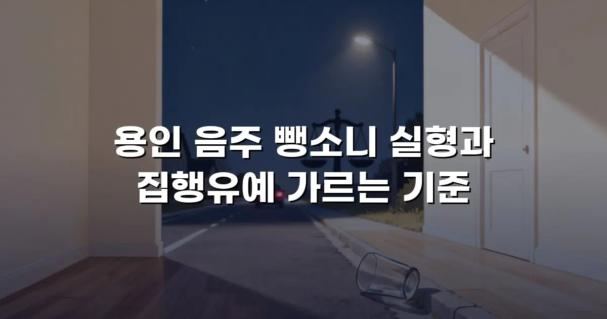 용인 음주 뺑소니 실형과 집행유예 가르는 기준