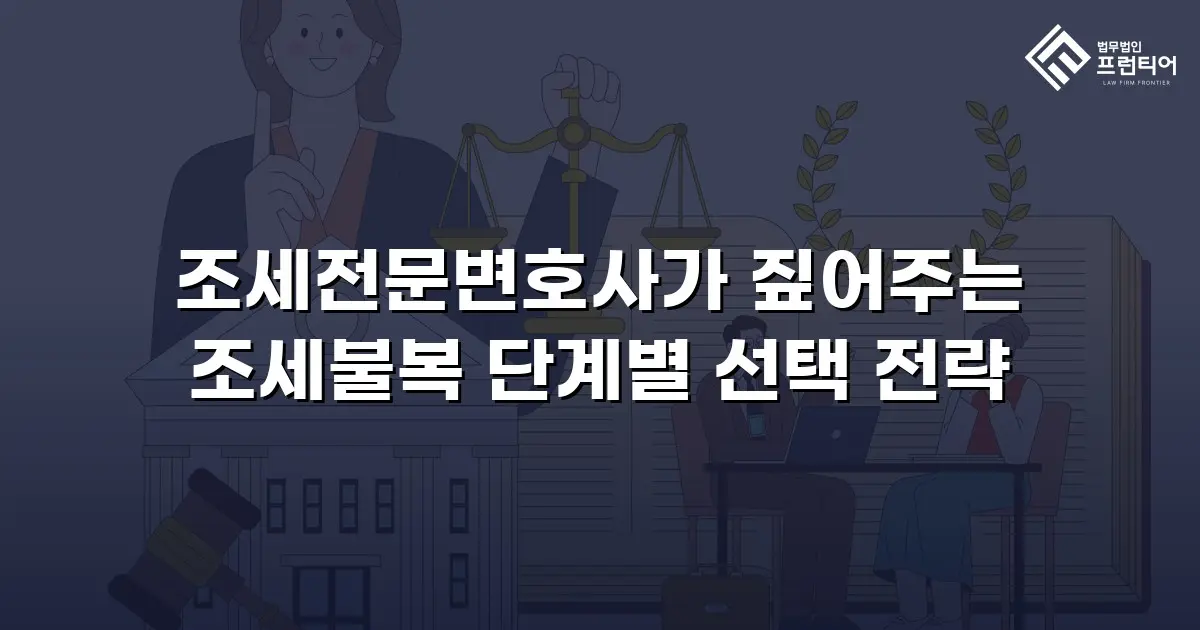 조세전문변호사가 짚어주는 조세불복 단계별 선택 전략