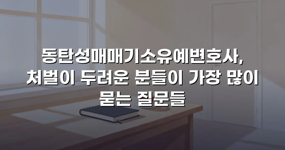 동탄성매매기소유예변호사, 처벌이 두려운 분들이 가장 많이 묻는 질문들