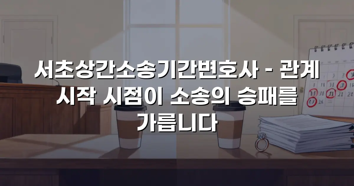 서초상간소송기간변호사 – 관계 시작 시점이 소송의 승패를 가릅니다