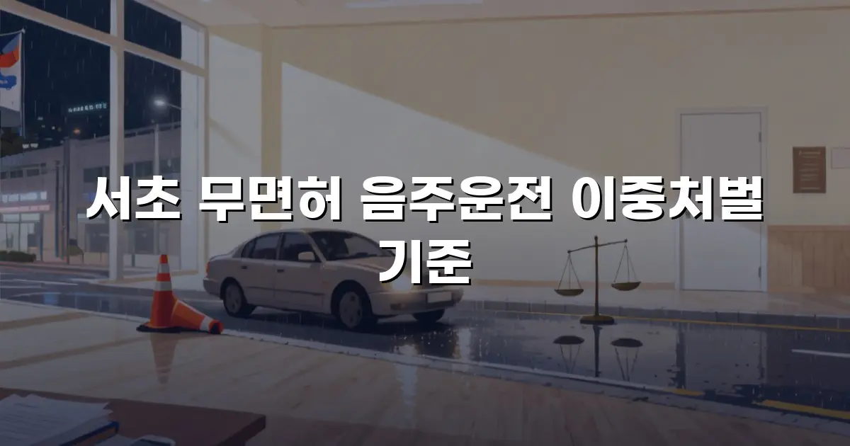 서초 무면허 음주운전 이중처벌 기준