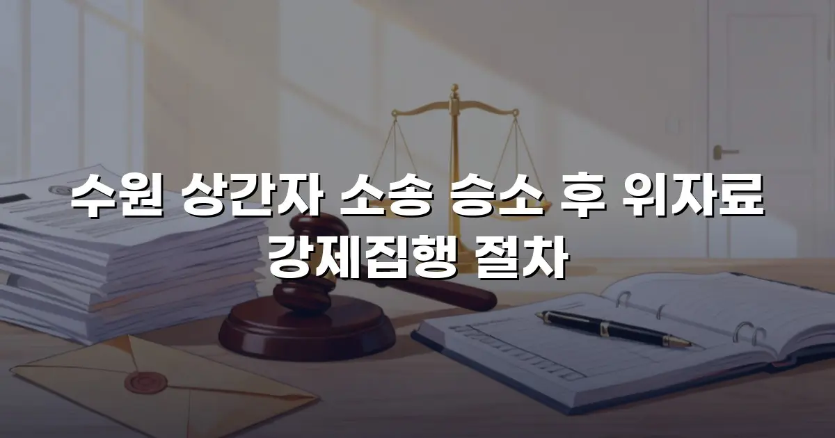 수원 상간자 소송 승소 후 위자료 강제집행 절차