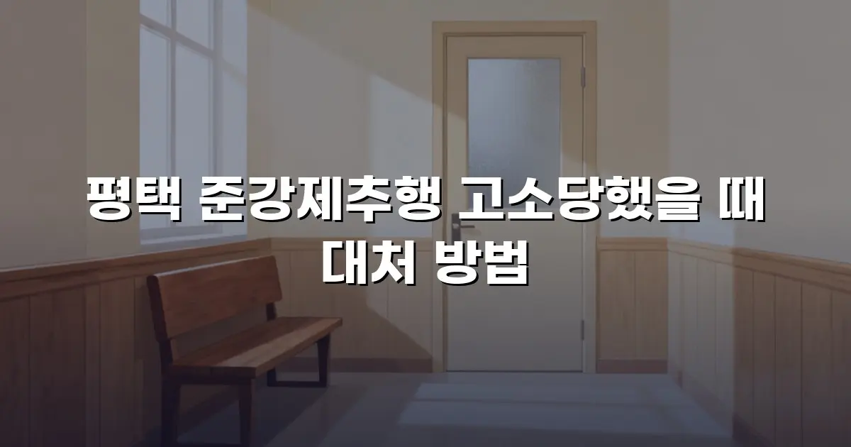 평택 준강제추행 고소당했을 때 대처 방법
