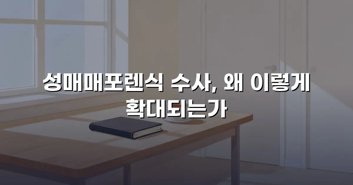 성매매포렌식 수사, 왜 이렇게 확대되는가
