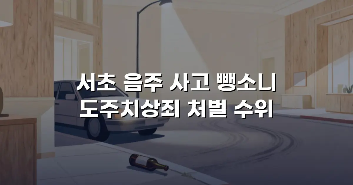 서초 음주 사고 뺑소니 도주치상죄 처벌 수위