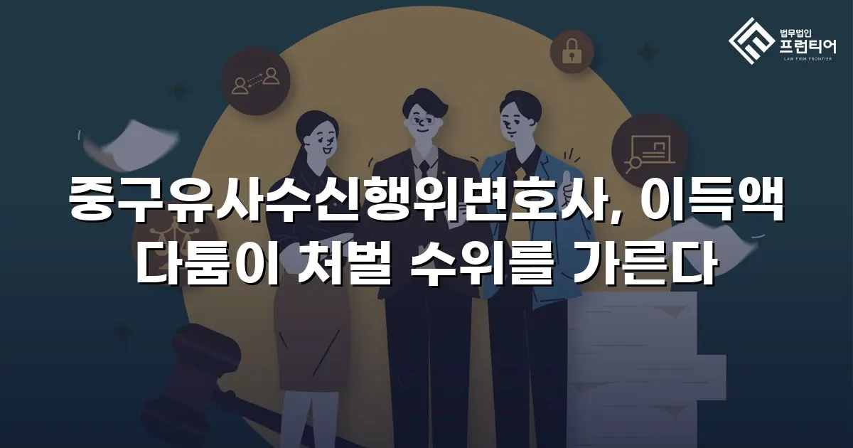 중구유사수신행위변호사, 이득액 다툼이 처벌 수위를 가른다