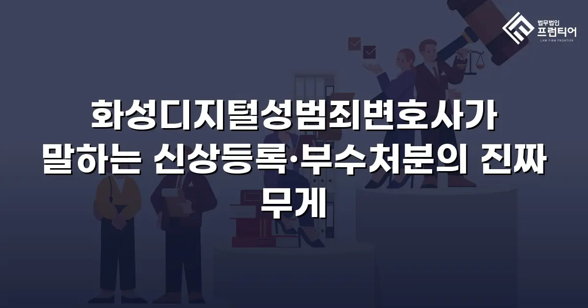 화성디지털성범죄변호사가 말하는 신상등록·부수처분의 진짜 무게