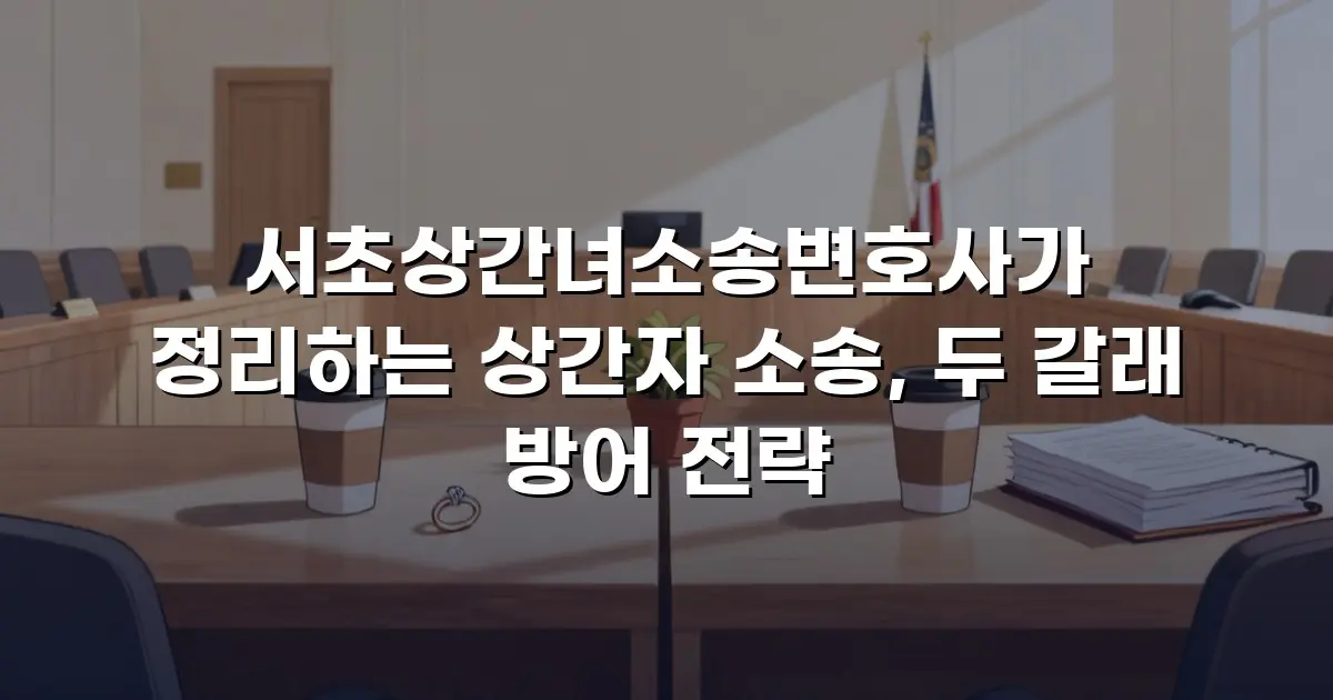 서초상간녀소송변호사가 정리하는 상간자 소송, 두 갈래 방어 전략