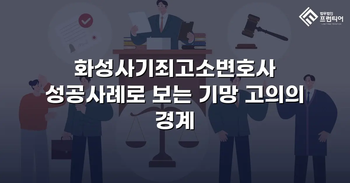 화성사기죄고소변호사 성공사례로 보는 기망 고의의 경계