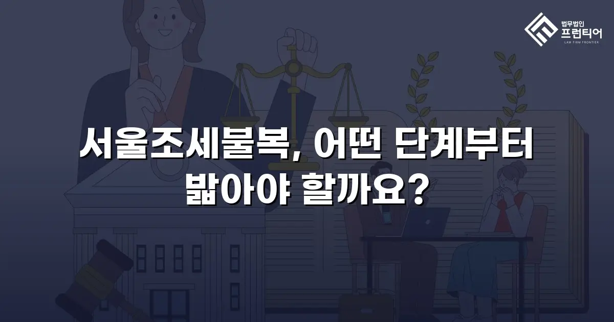 서울조세불복, 어떤 단계부터 밟아야 할까요?